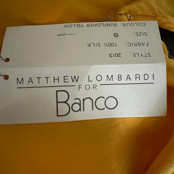 Stunning & NWT Matthew Lombardi for Banco Silk Tank in Sunflower Yellow … - Picture 9 of 11